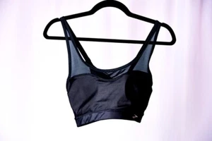 Women's Brooks Comfortable Black Crossback Active Wear Sports bra New! size L - Picture 1 of 7