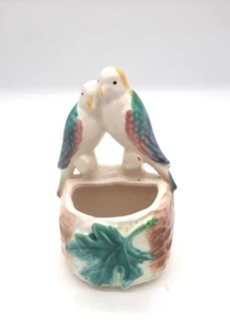 Fioriera tascabile da parete pappagallo pappagallo uccellino amore ceramica vintage Morton MCM anni '50 - Foto 1 di 7