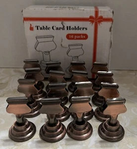 16 Pieces Metal Table Number Holders 1.5 Inches Place Card Holder Copper Color - Picture 1 of 6