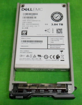 Dell EMC 3.84TB 2.5" SAS 12Gb/s SSD with Dell GEN 12 Caddy - Image 1 of 4