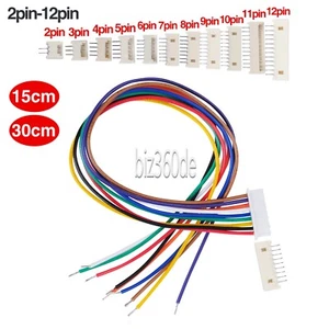 JST 1.25mm Stecker Mit 15/30cm Einzelkopf 26AWG Kabel Micro Mini 2-12 Pin - Bild 1 von 23
