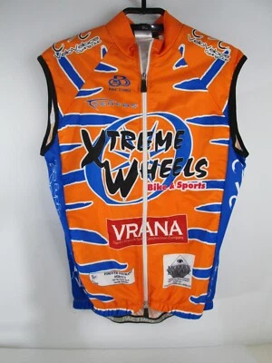 Pactimo Omaha Nebraska Extreme Wheels  Cycling Bike Vest Jersey Size S Orange - Image 1 of 4