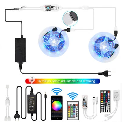 5-30M LED Stripe RGB Leiste Streifen 5050 Band WIFI APP Controller Lichterkette  - Bild 1 von 4