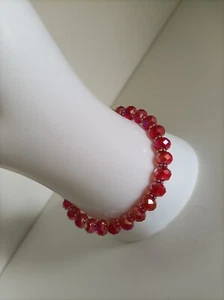 Red Crystal Bracelet. Handmade. - Picture 1 of 14