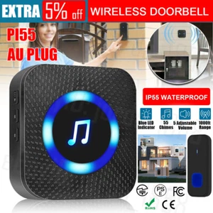 Loud Door Bell Wall Waterproof Chime Plug Wireless In Doorbell 5 Levels Volume - Picture 1 of 12