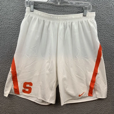 Syracuse Orange Shorts Mens Large White Basketball Vented Training College Nike Cover
