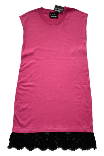 MAGLIONE $665 NUOVO BOUTIQUE MOSCHINO rosa LANA MAGLIA MAGLIA US 6 GB 8 I 40 F 36