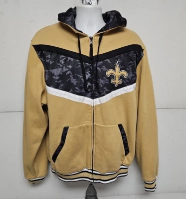 NFL New Orleans Saints G-III Reversible Camo Full Zip Hoodie Sweatshirt XL - Изображение 1 из 4