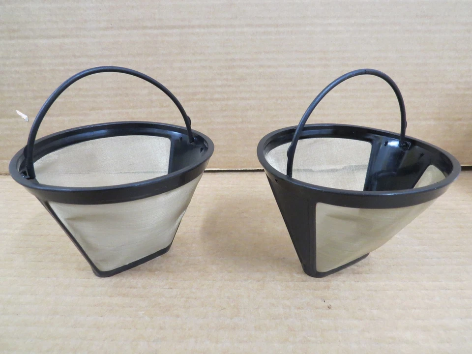 Lote de 2 filtros de café permanentes con forma de cono universal Medelco #4 (10-12 tazas) Foto 1 de 4