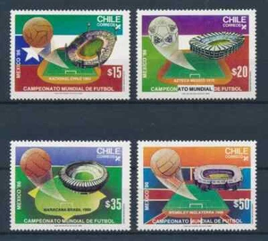 CHILE - 1986 FIFA World Cup Mexico #709-712 - VF MNH - Picture 1 of 1