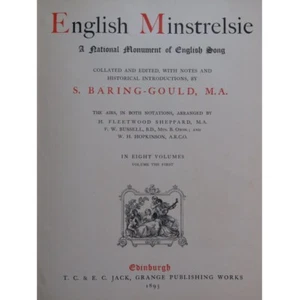 Baring-Gould Sabine English Minstrelsie Vol 1 and 2 Song Piano 1895 - Picture 1 of 12
