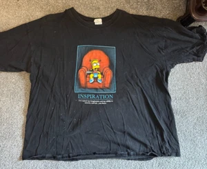 MENS THE SIMPSONS BART BLACK T-SHIRT SIZE XXL - USED / OKAY CONDITION - Picture 1 of 8