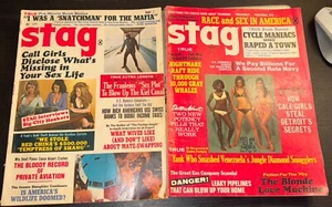 Stag Magazine May & June 1970 Cycle Maniacs Call Girls Mate Swapping Swiss Banks - Picture 1 of 17
