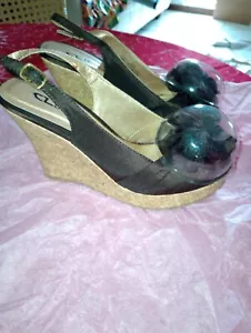 CL By Laundry Wedges Ilena-2 Size 8 M Brown - Picture 1 of 11
