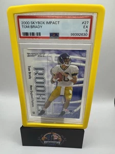 2000 Fleer Skybox Impact #27 Tom Brady (RC) PSA 5 New England Michigan - Picture 1 of 2