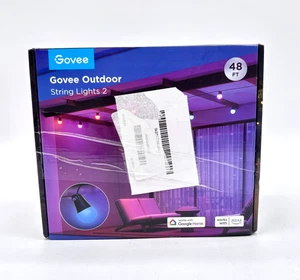 Govee RGBW Outdoor String Lights IP65 Waterproof Model H7037 - 48 Feet - Picture 1 of 10