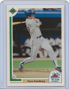 Ryne Sandberg 1991 cubierta superior MLB #93F Chicago Cubs All Star - Imagen 1 de 2
