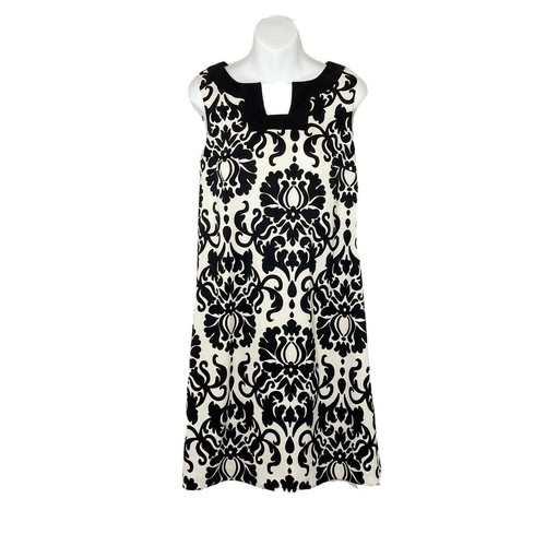 Abito donna ALYX taglia 6 barocco nero avorio senza maniche foderato con corpetto