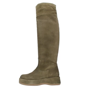 Paloma Barcelo Gr. 40 US 9,5 olivgrün Wildleder Overknee Plateau Stiefel Roy - Bild 1 von 16