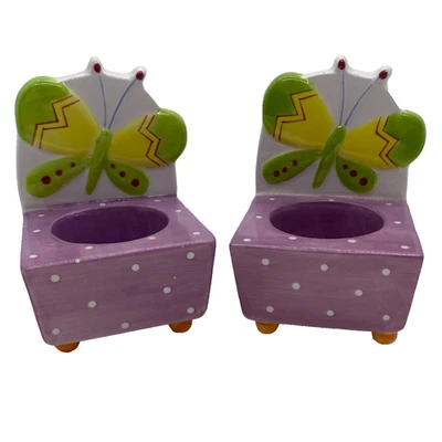 Yankee Candle Tea Light Candle Holders Vintage Butterfly Chair Set of 2 #1039132 - Image 1 of 4
