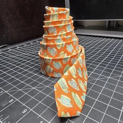 Corbata Banana Republic Vintage Para Hombre 100% Seda Hecha en Italia 4"x57.5" De Colección Café Foto 1 de 4