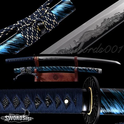 Espada Katana Samurai Japonesa Pulida a Mano Superior T10 Acero Arcilla Templada Foto 1 de 4