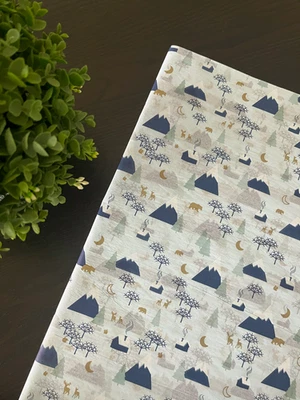 ALPINE HOLIDAY Design Tissue Paper Sheet Choose Size & Package Amount - Image 1 of 4