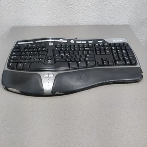 Microsoft Natural Ergonomic 4000 V1.0 KU 0462 Wired Keyboard Working - Used - Picture 1 of 15