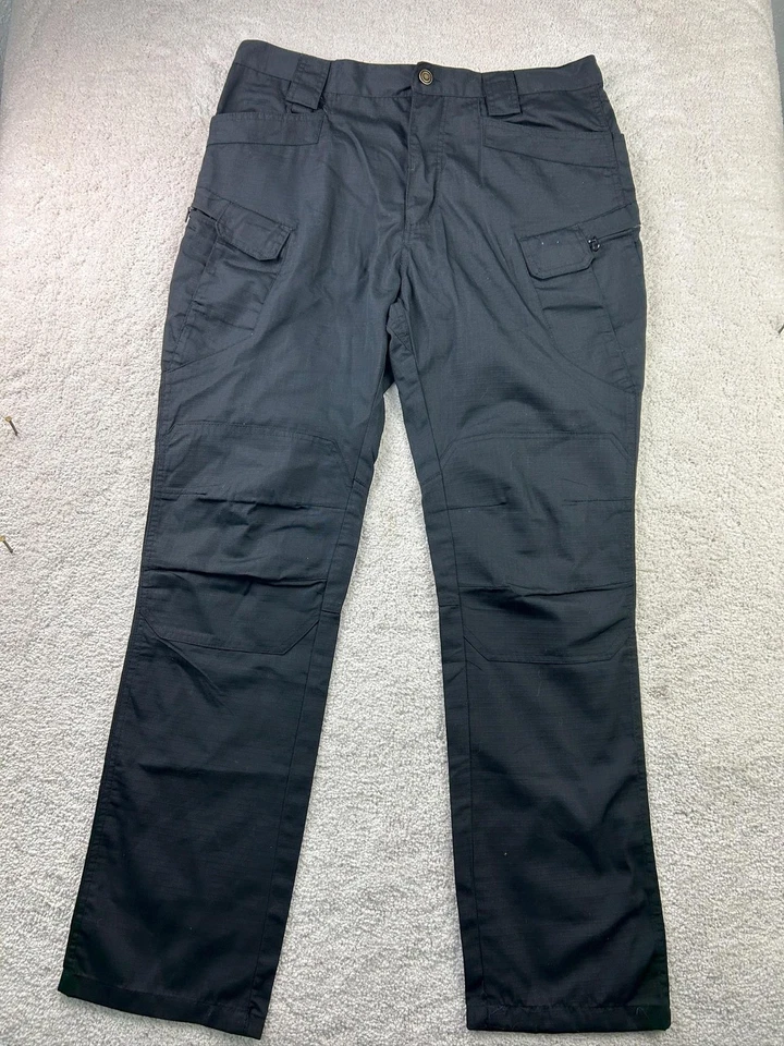 Tactical Cargo Pants Mens 36x31 Black Utility Outdoor Workwear Ripstop Pockets - Image 1 of 4