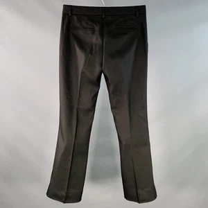 SECOND LAYER Size 30 Black Polyester Twill Flat Front Flared Dress Pants - Picture 1 of 7