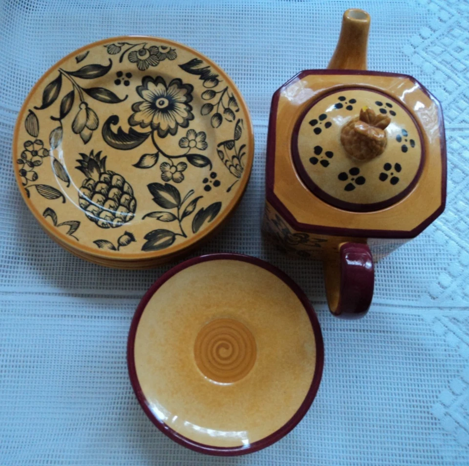 VILLEROY & BOCH  GALLO DESING    Konvolut,  Teller, Unterteller, Kaffeekännchen - Bild 1 von 4