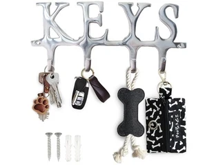 Key Holder for Wall – Cast Iron Wall Mount Key Rack with 4 Hooks – Entryway O... - Picture 1 of 7