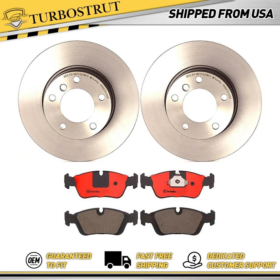 Kit de pastillas de freno de rotores de freno delanteros OE Brembo Prime para BMW 318ti 1995-1997 Foto 1 de 4