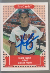 1992 ProCards autografiadas de Kevin Flora - Midland Angels - Imagen 1 de 1