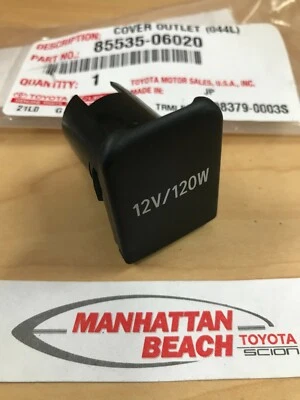 GENUINA Toyota OEM TABLERO CONSOLA AC toma de corriente cubierta de enchufe 85535-06020 Foto 1 de 2