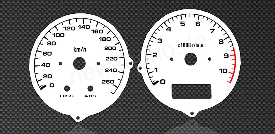 Tachoscheiben passend für Honda Tacho CB1300 SC54 CB1300 Gauge Zifferblätter Set - Bild 1 von 1