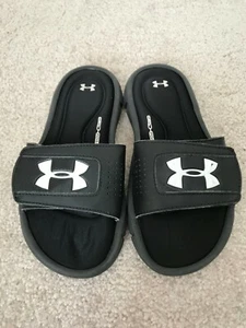 Under Armour Youth Unisex Black Foam Athletic Slip On Sandalia Talla 3 VGUC - Imagen 1 de 6