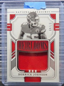 2022 National Treasures Derrick Johnson Heirlooms Jersey #7/49 Chiefs