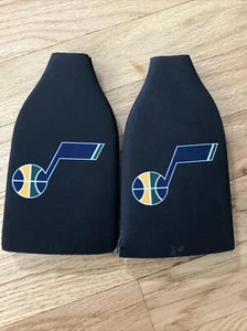 Utah Jazz 2-PACK BOTTLE Tonal Black Koozie Neoprene Holder Basketball - Picture 1 of 2