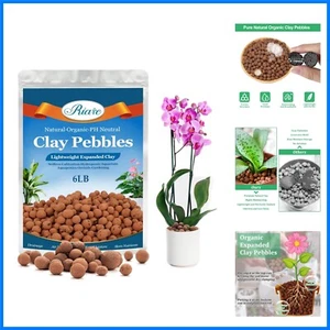 6lb Clay Pebbles - Perfect Drainage Aggregate for Hydroponic Gardening - Picture 1 of 9