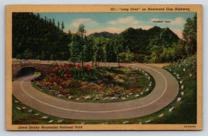 Postkarte Gatlinburg, Tennessee The Loop-Over auf neu entdecktem Gap Highway Smokey Mtns - Bild 1 von 2