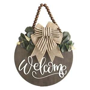 Welcome Sign For Front Door Wreath Decorations For All Seasons Front Porch Decor - Picture 1 of 7