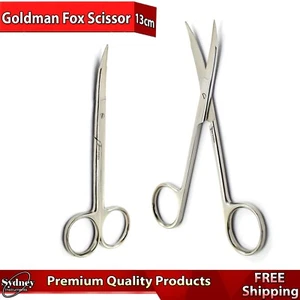 X2 Surgical Goldman Fox Scissor Curved Suturing Gum Micro Shear Suture Lab - Picture 1 of 6