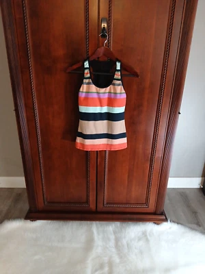 Camiseta sin mangas deportiva a rayas multicolor TRINA TURK Recreation para mujer talla S Foto 1 de 4