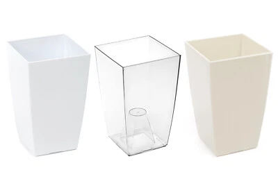 Orchideentopf Quadratisch Übertopf Pflanzentopf Transparent Blumentopf 3 Farben - Bild 1 von 4