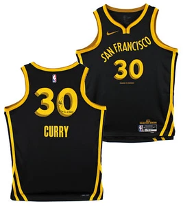 Stephen Curry "I Can Do All Things" Signed Black Nike 2023 City Ed. Jersey BAS W - Picture 1 of 6