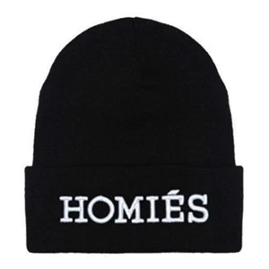HOMIES BEANIE MÜTZE (SCHWARZ MIT WEISSEM LOGO) - Bild 1 von 1