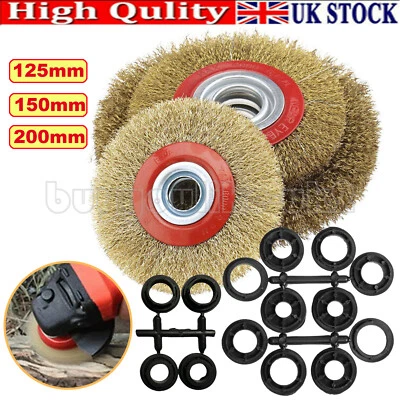 SANHESHUN 5" 6" 8" Wire Wheel Grinder Bench Grinding Grinder Wire Brush Fine With Reducers