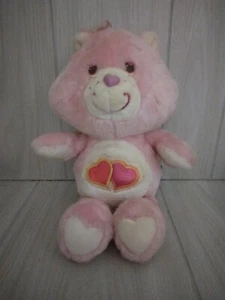 Vintage Love A Lot Care Bear Two Hearts 13” Plush 1984 Kenner 2 Pink Magenta - Picture 1 of 8