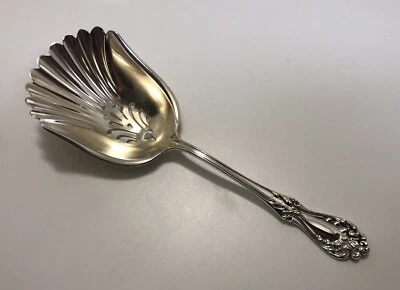 Antigua cuchara grande de almendra perforada Watson Jermyn de plata de ley 5 7/8" Foto 1 de 4